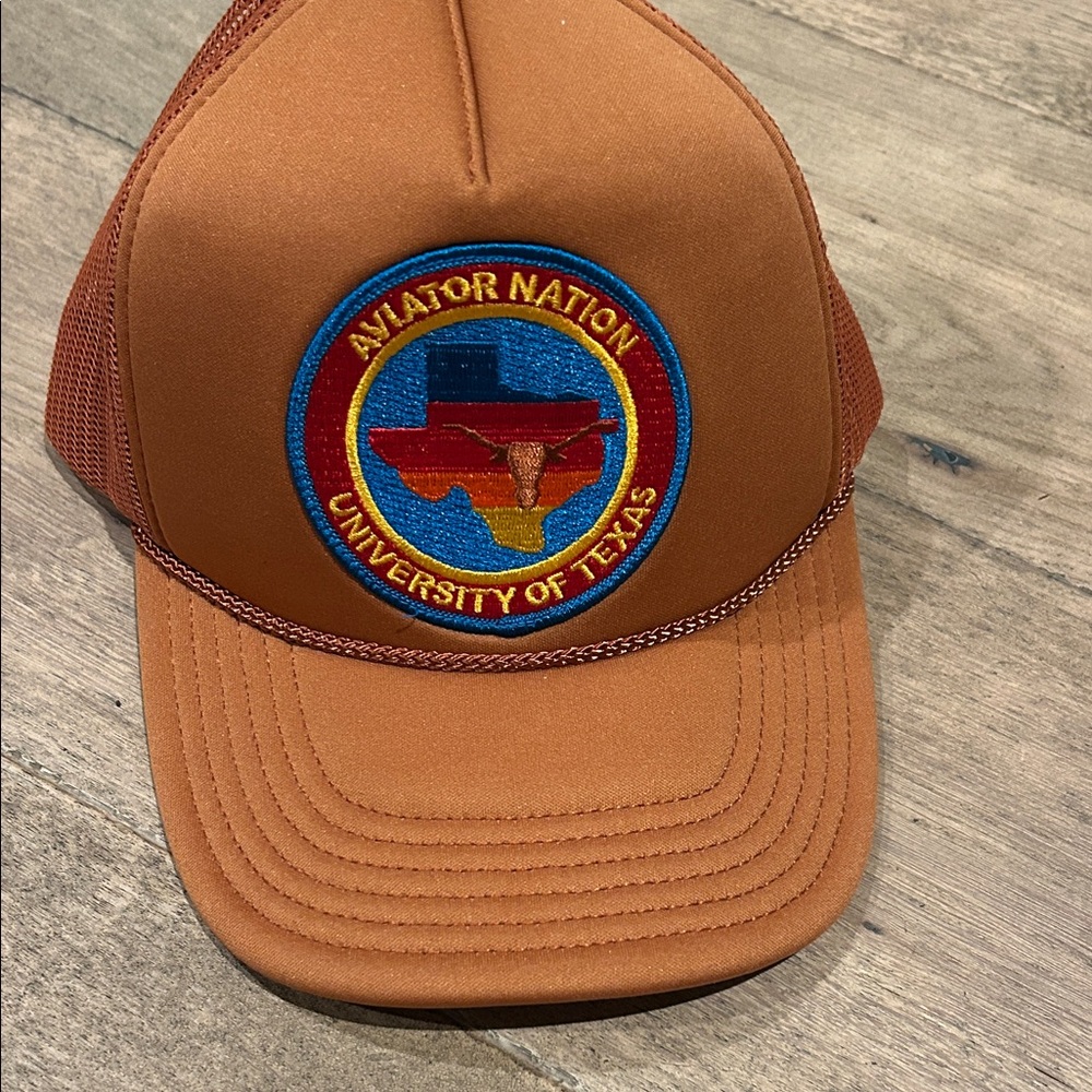 Aviator Nation Rust trucker with Univ of Texas Patch
